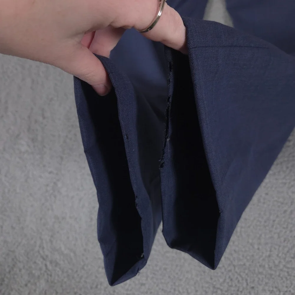 Banana‎ Republic Pants Mens 35x36 Blue Slim Fit Marzotto Wool Trousers Slacks